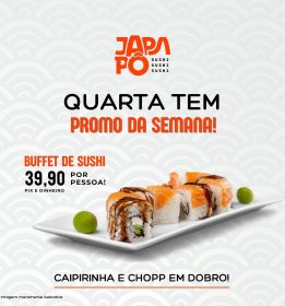 sushi quarta-feira